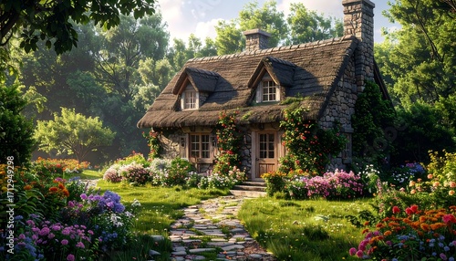 Charming cottage in a sunlit garden