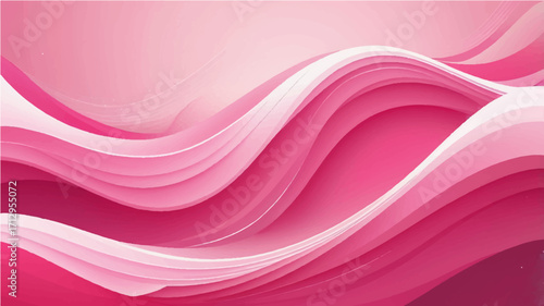 Abstract pink background with flowing lines and wave design
