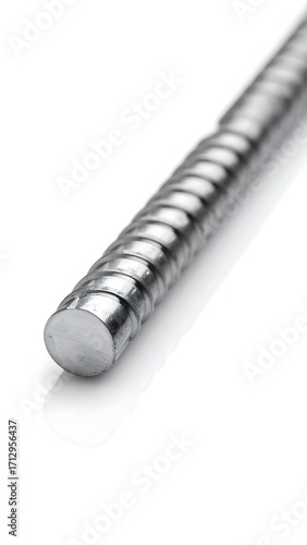 Close-up of a metal rod with a spiral pattern