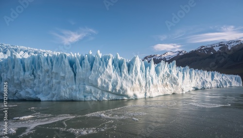 Glacial ice structures on a...