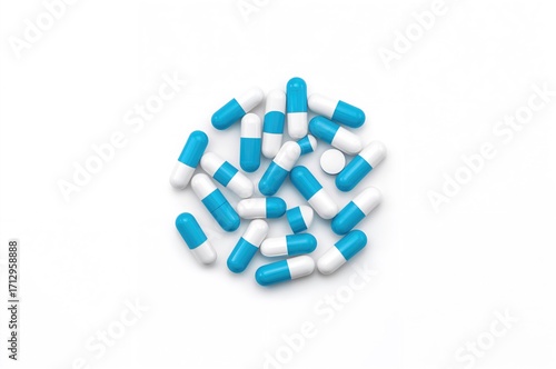 White and blue capsule anti...