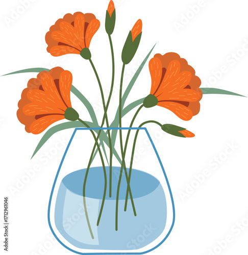 bouquet of orange flowers