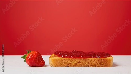 Bread topped with sweet str...