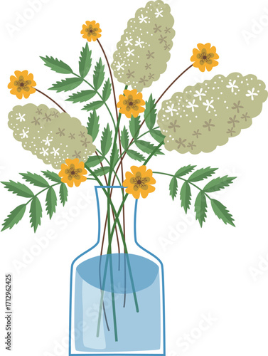 bouquet of flowers in a vase