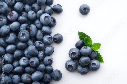 Pile of blueberries accompa...