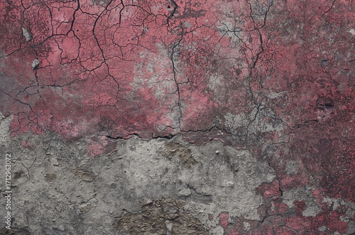 Aged cement surface featuri...