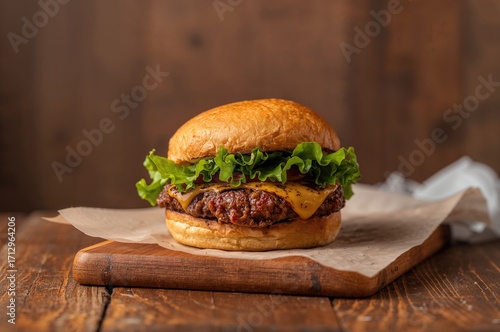 Delicious homemade beef bur...