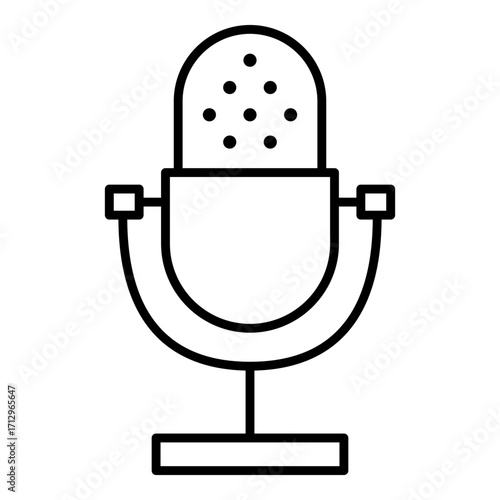 Vector Outline Icon - Microphone