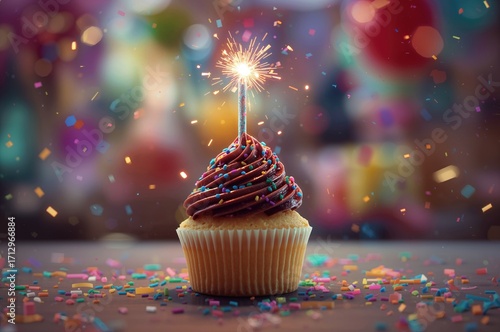 Delicious celebratory cupca...