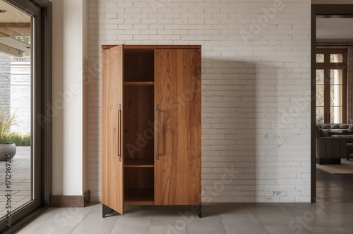 Modern living space featuri...