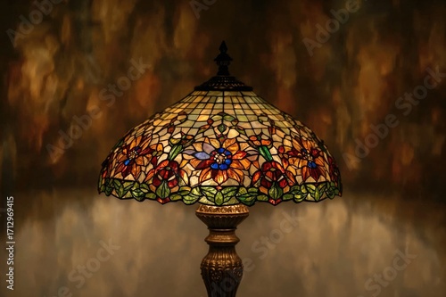 Lamp with Stained Glass Design