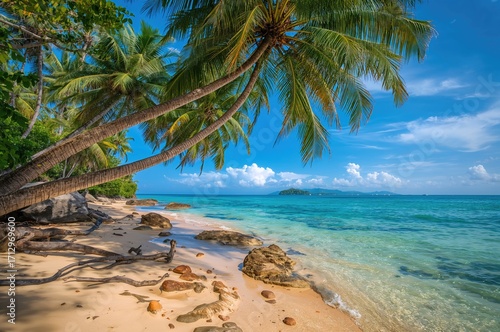 A remote tropical shoreline...