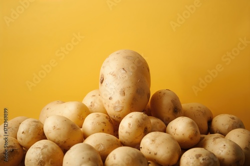 Freshly picked white potato...