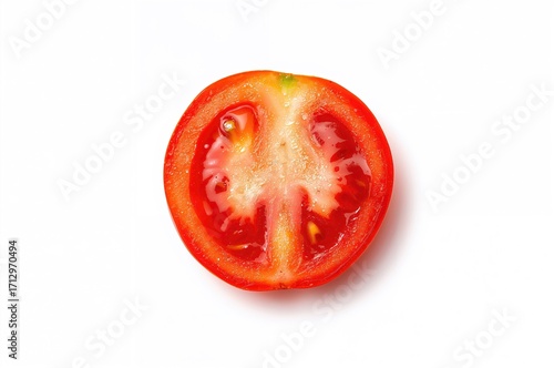 Wallpaper Mural Top view of isolated tomato slices on white background Torontodigital.ca
