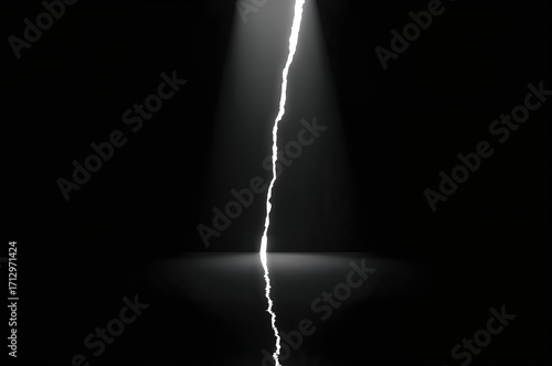 Bright white beam shining t...