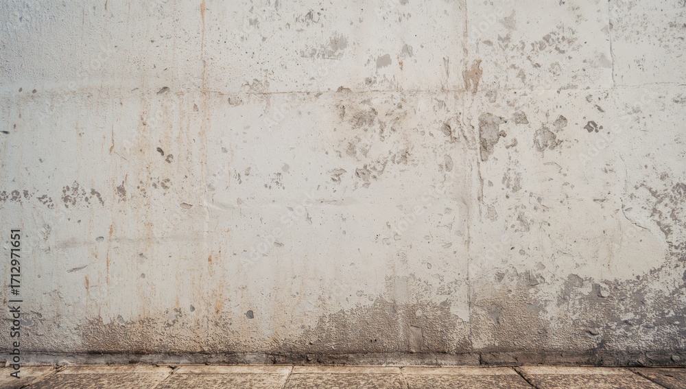 Obraz premium The surface pattern of a light gray cement road barrier