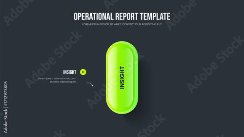 Service Proposal One Element Diagram Frame Design. Business Launch 1 Option Infographic Slide Template. Marketing Planning Presentation Layout Vector Illustration.