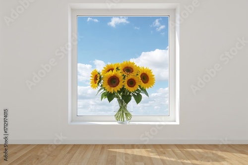 A bouquet of sunflowers bri...