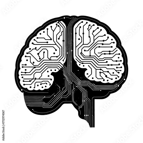 human brain vector illustration