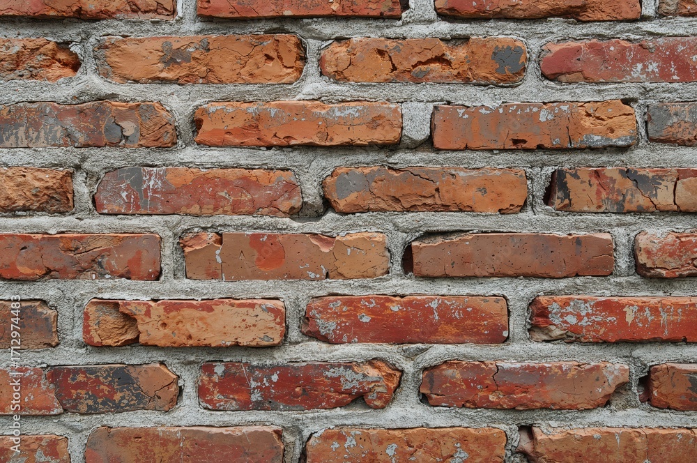 Fototapeta premium Close-up view of interlocking brick wall