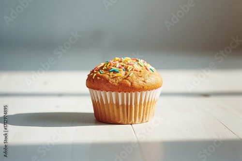 Delicious baked muffin plac...