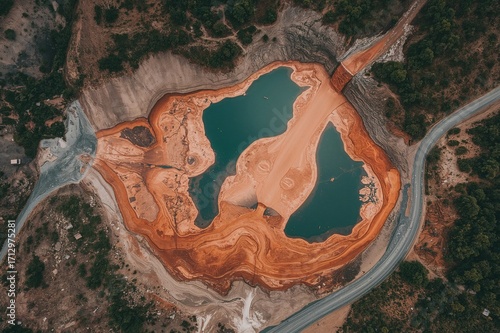 Overhead perspective of an ...
