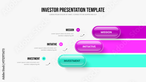 Company Planning Slideshow Layout Vector Illustration. Digital Review Three Element Infographic Frame Design. Service Development 3 Option Diagram Presentation Template.