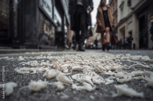 Traces of a man's haircut s...