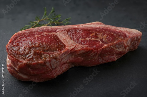 Top view of a premium beef ...