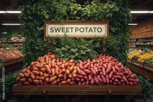 Display of sweet potatoes i...