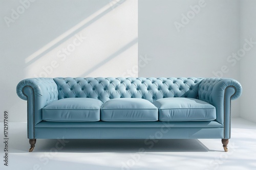 Comfortable sky-blue leathe...