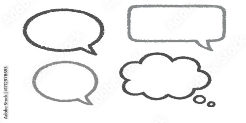 Vector comic speech and thought bubbles set for chat communication dialog design