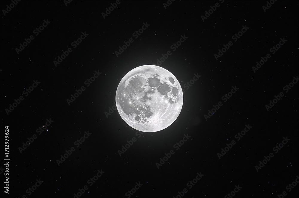 Fototapeta premium Monochrome photo of the moon
