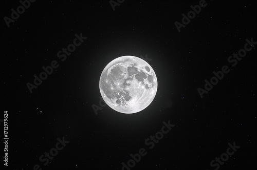 Monochrome photo of the moon