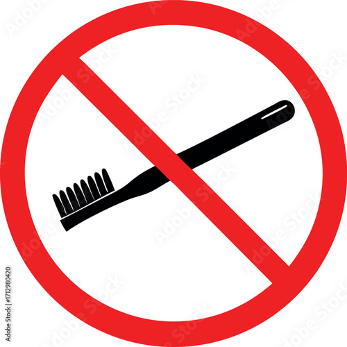 Tooth brush care icon, dental hygiene web sign vector illustration 