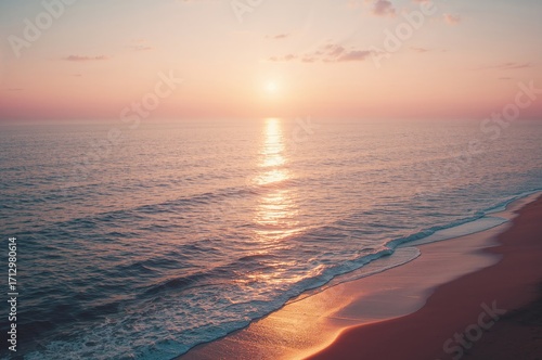 Dawn Breaking Over The Ocean