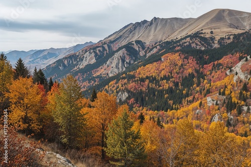 Vibrant Scene of Autumn in ...