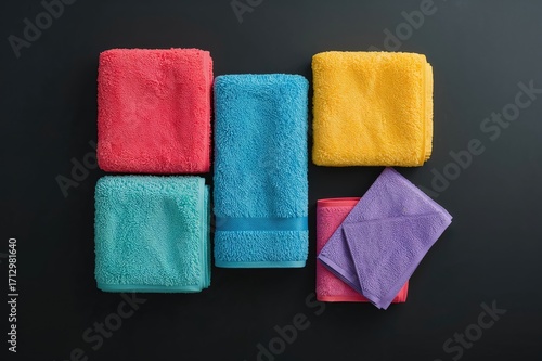 Colorful terry cloths displ...