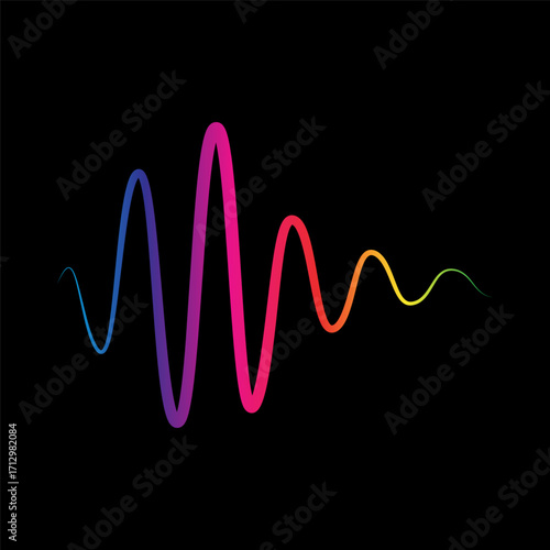 Audio colorful wave logo. Vector equalizer element. sound wave illustration logo vector icon template