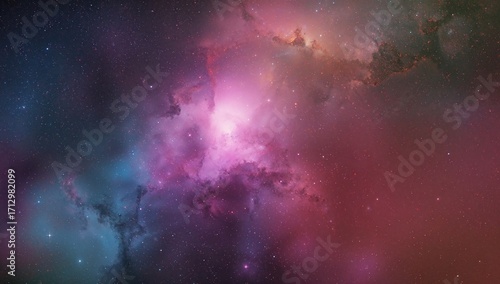 Vivid cosmic scene with a r...