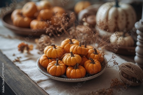 Small Pumpkins and Dried Fl...
