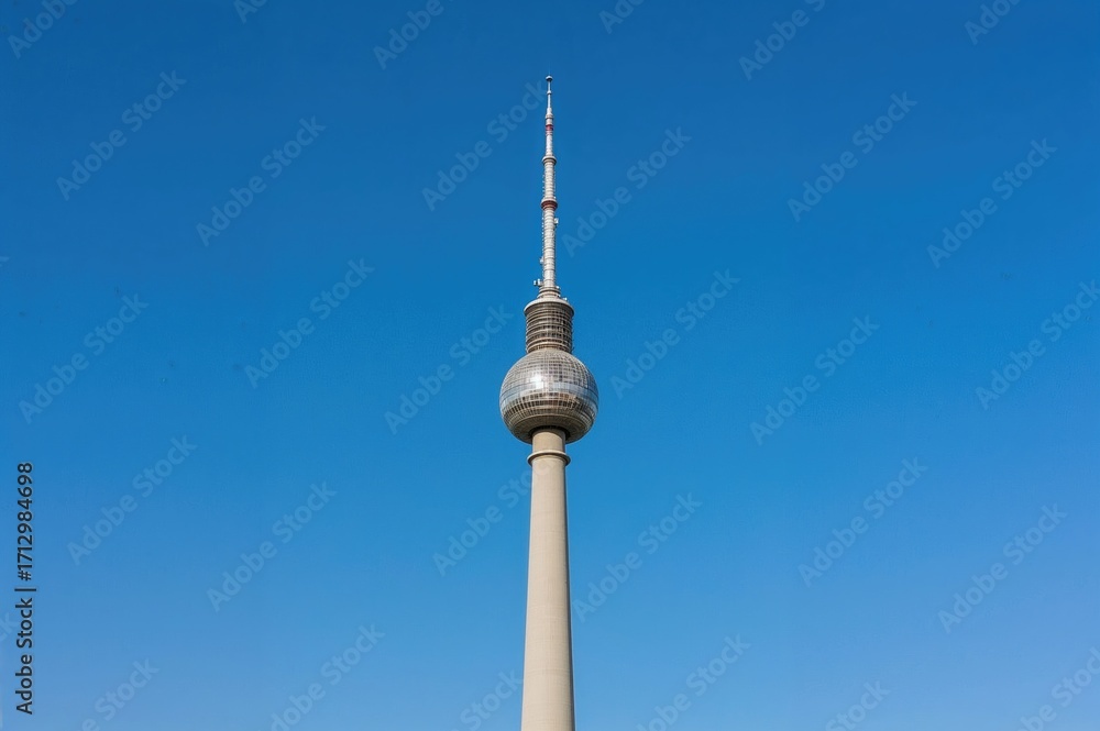 Obraz premium Skyscraper set against a clear blue sky