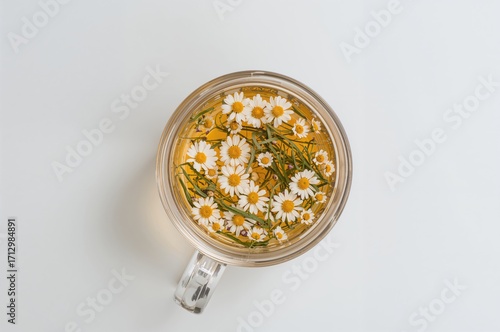 Overhead shot of tea in a c...