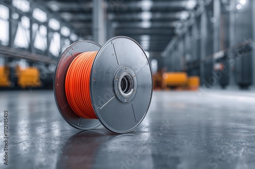 Metal spool holding electri...