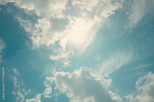 Bright outdoor sky illumina...