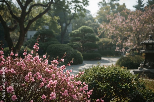 Blooming pink blossoms of s...
