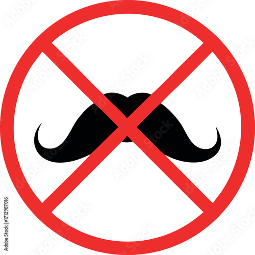 No hipsters allowed, no mustaches allowed vector