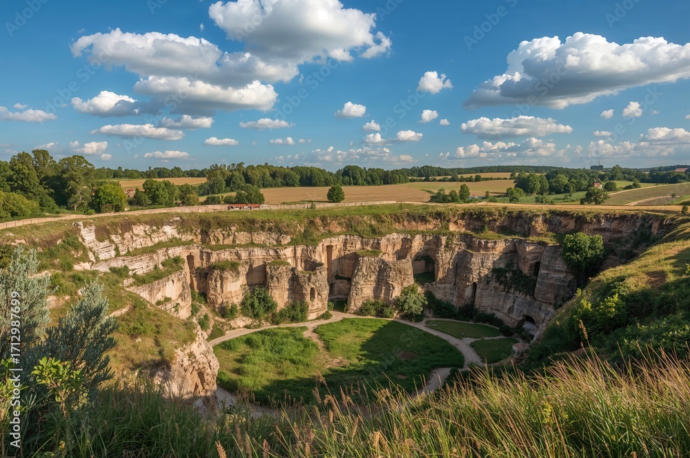 Fototapeta premium The stone pits located near the village of St-Germain in the Beaujolais region.