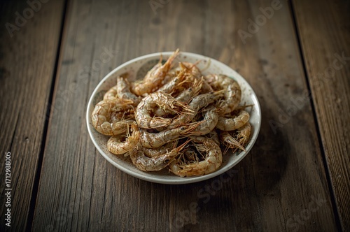 Small dried shrimps served ...
