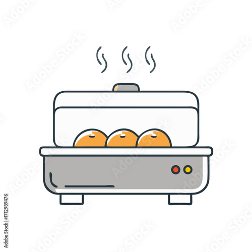 Steaming Hot Buns in a Commercial Steamer, Ready to Serve